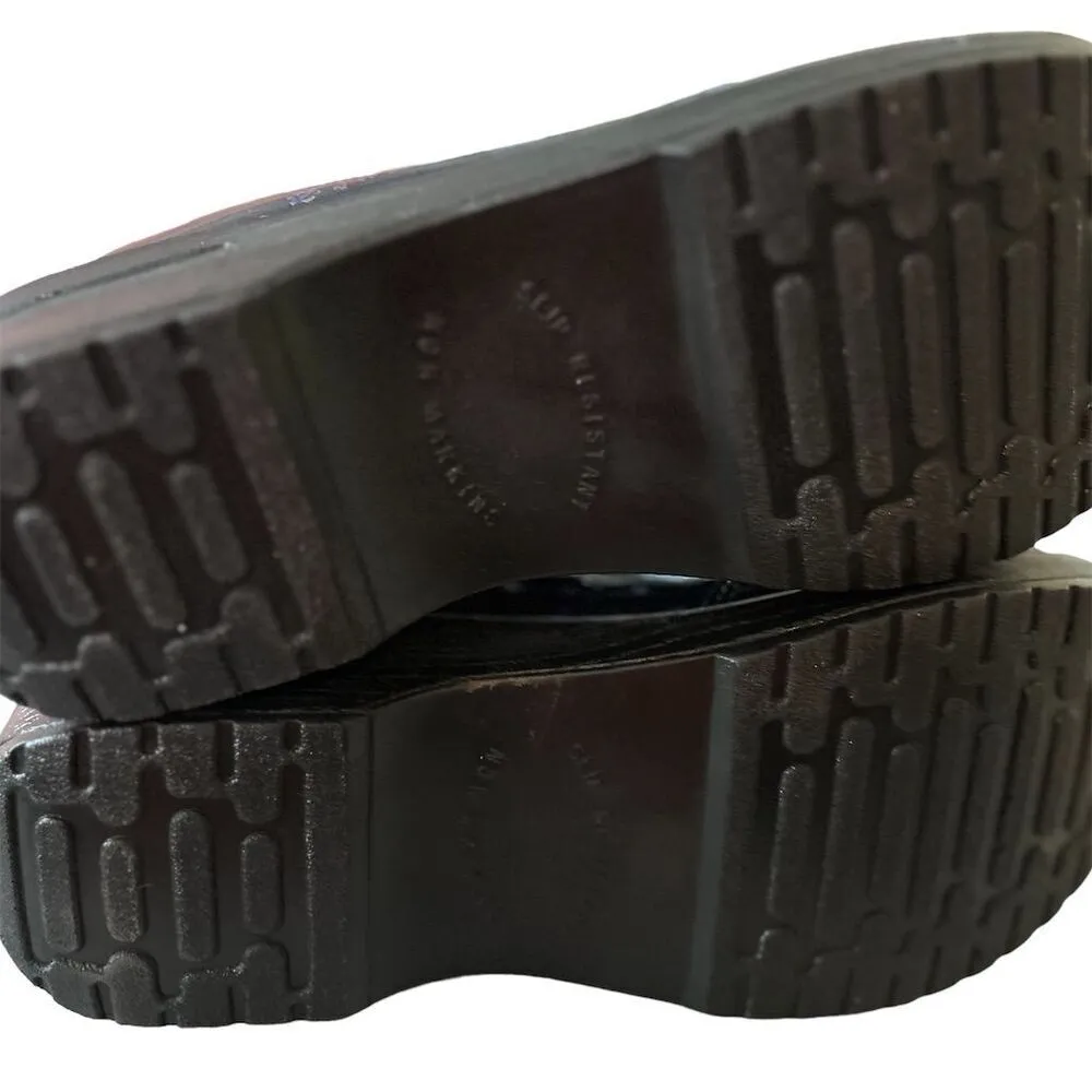 Easy Works Leeza Women's Slip‎ Resistant Clog Work Shoes Navy Floral Size 9 Blue - Image 2