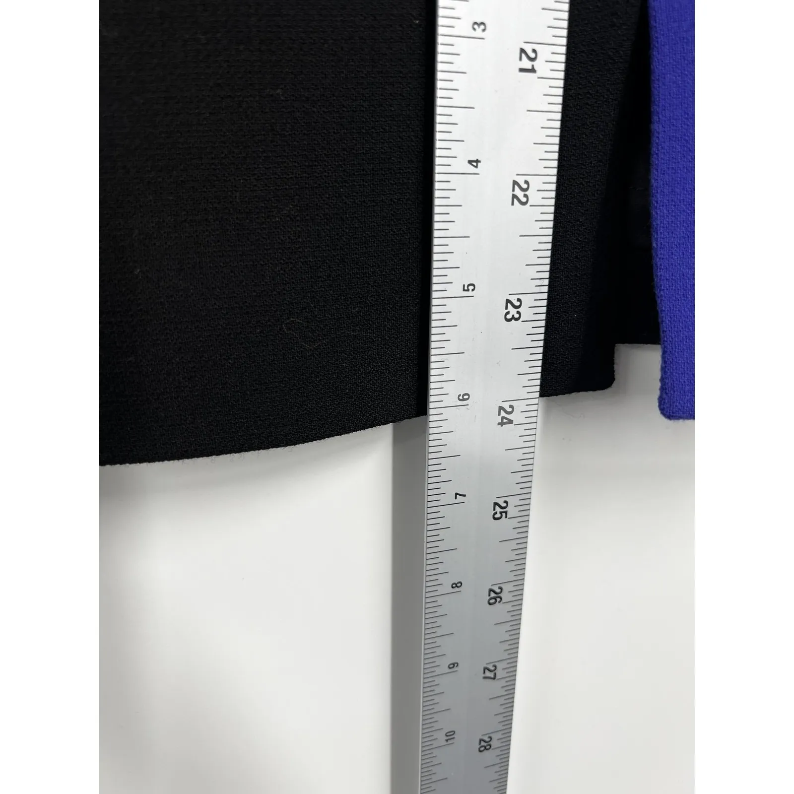 Lafayette 148 Skirt Womens 16 Black Blue Colorblock Wool Stretch Pencil Career - Image 7