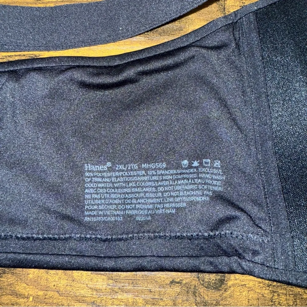 Hanes Black Supportive Sports Bra - Image 4