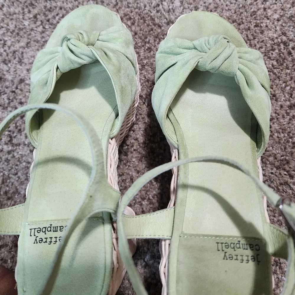 Jeffrey Campbell Tea Party Chunky Platform Suede Sandals size 8 - Image 7