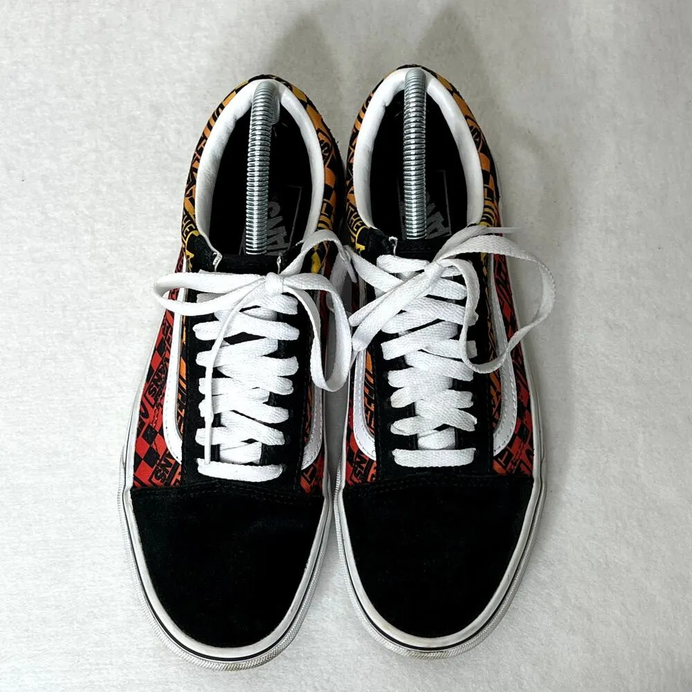 Vans Old Skool Logo Flame Suede Canvas Sneakers - Image 5