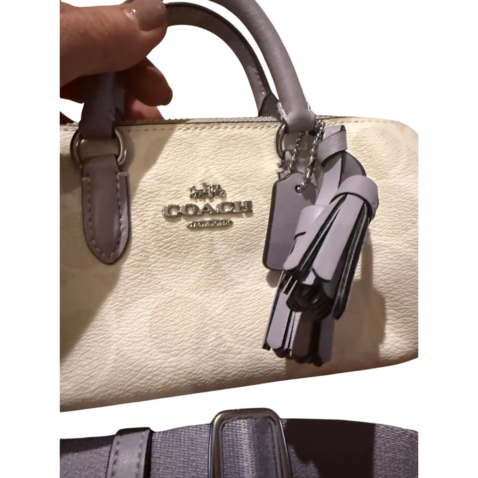 NWOT Coach Lacey Crossbody Signature Canvas Chalk Mist Purple - Image 4