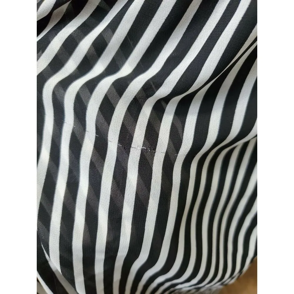 Forever21 Women's Black & White Viscose Sleeveless Round Neck Long Maxi Dress M - Image 6