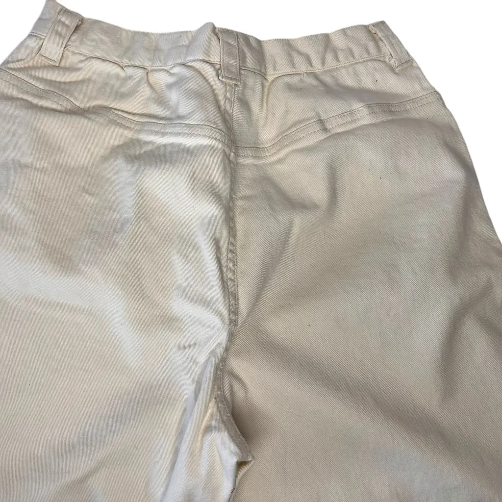80s Vintage Forenza High Waist Mom Jeans Waist Size 8 Cream - Image 3
