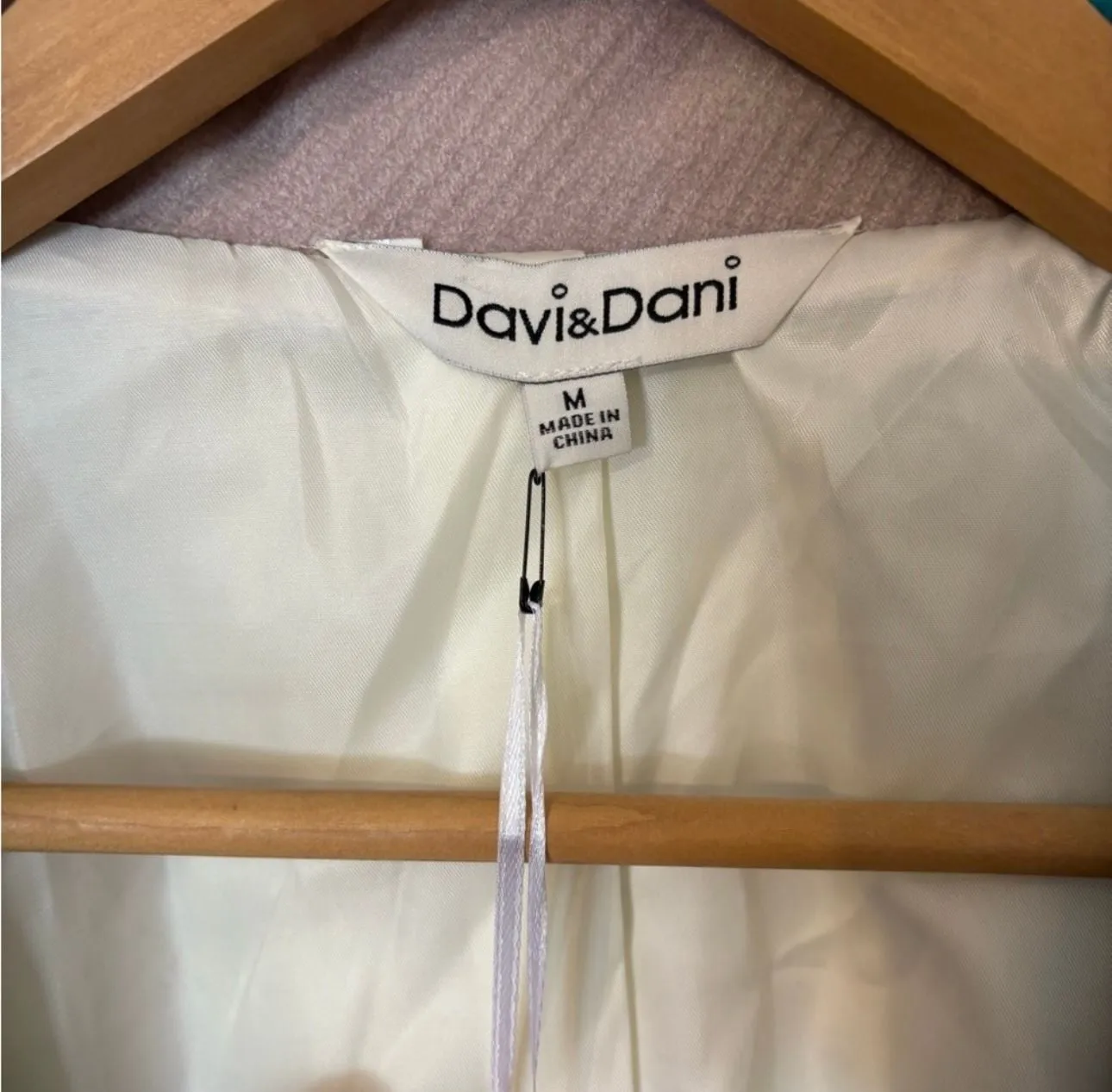 Davi & Dani Bold Retro Floral Print Jacket Blue Size M - Image 3