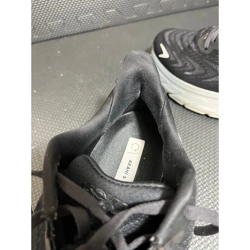 Hoka One One Arahi 6 Womens 8.5 Black White Comfort Athletic Running Sneakers - Image 7