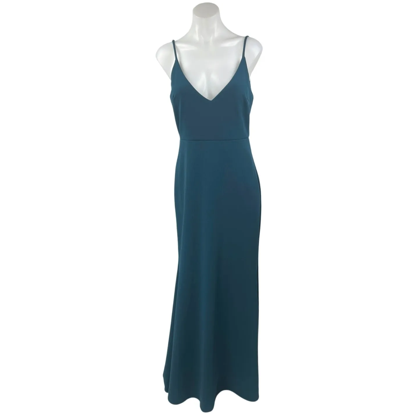 Lulus Infinite Glory Blue Green Sleeveless Cami Camisole Maxi Slip Tank Dress M - Image 3