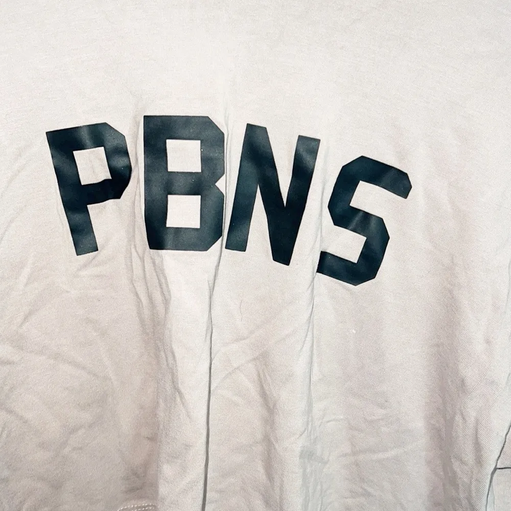 Alphalete Tan PBNS Long Sleeve Cotton Blend Lifestyle Fit Active Crop Tops - Image 3