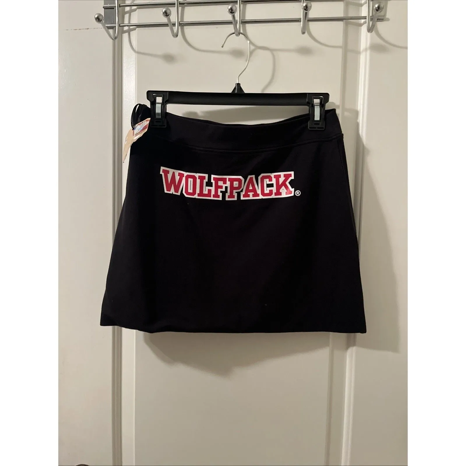 North Carolina NC State Wolfpack Black Cotton Spandex Mini Skirt Women's Large - Image 8