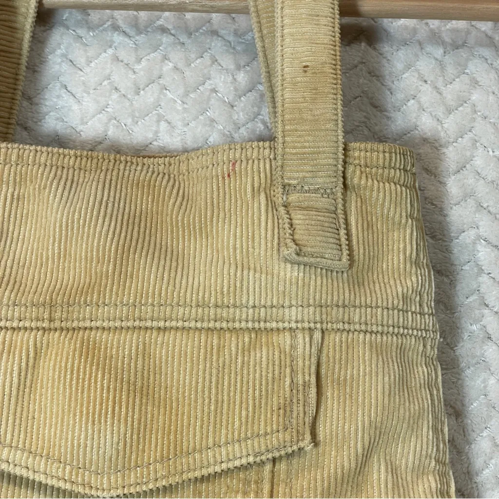 Vintage Y2K Aeropostale Tan Corduroy Small Shoulder Tote Bag - Image 2