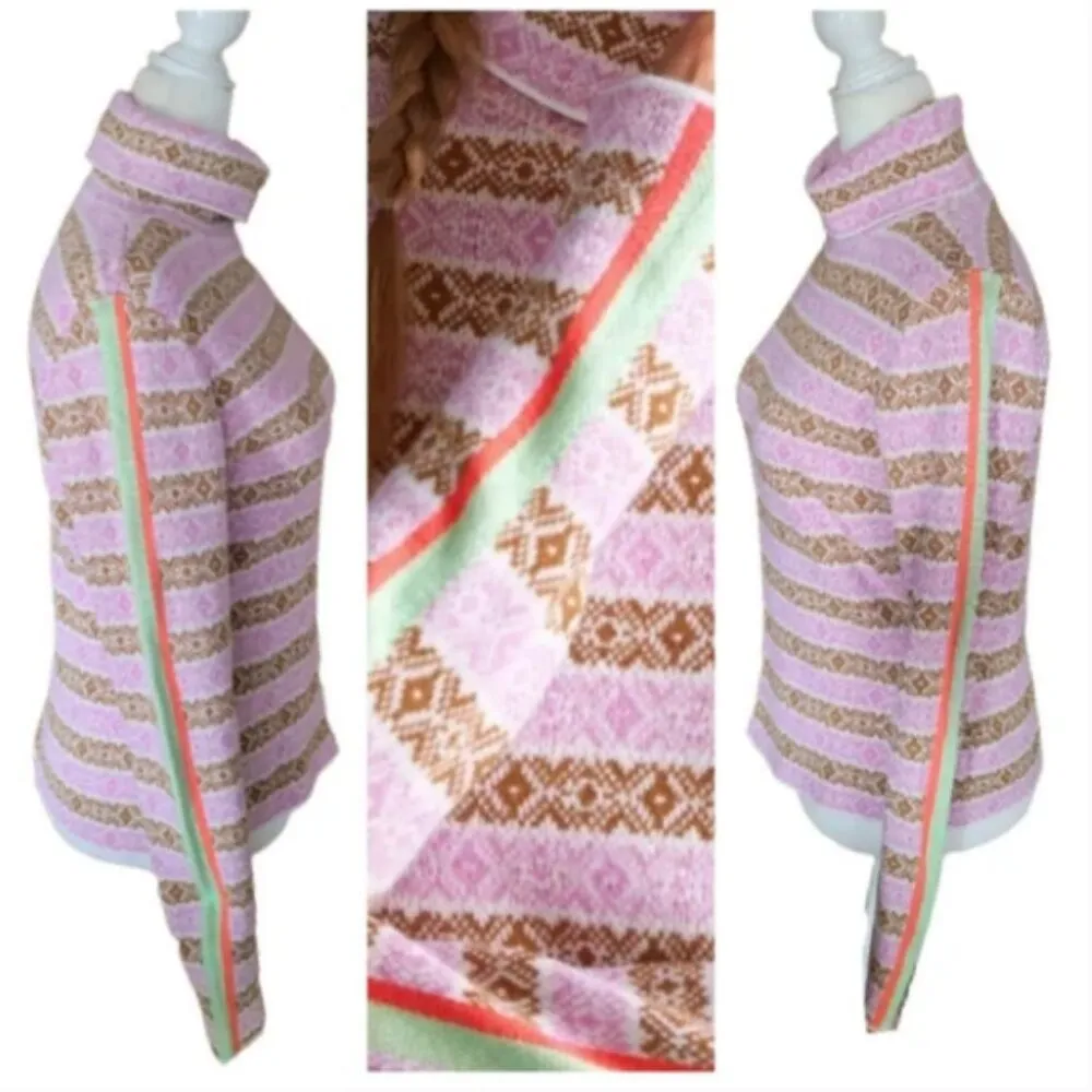 ANTHROLOGIE Maeve Ski Slope Fair Isle Turtleneck Sweater XSmall - Image 10