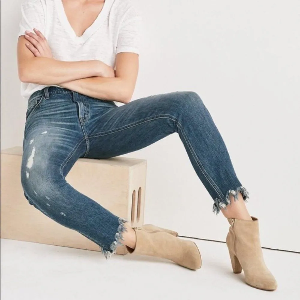 Lucky Brand Sienna Slim Boyfriend High Rise Distressed Raw Hem Jeans 8 / 29 - Image 69