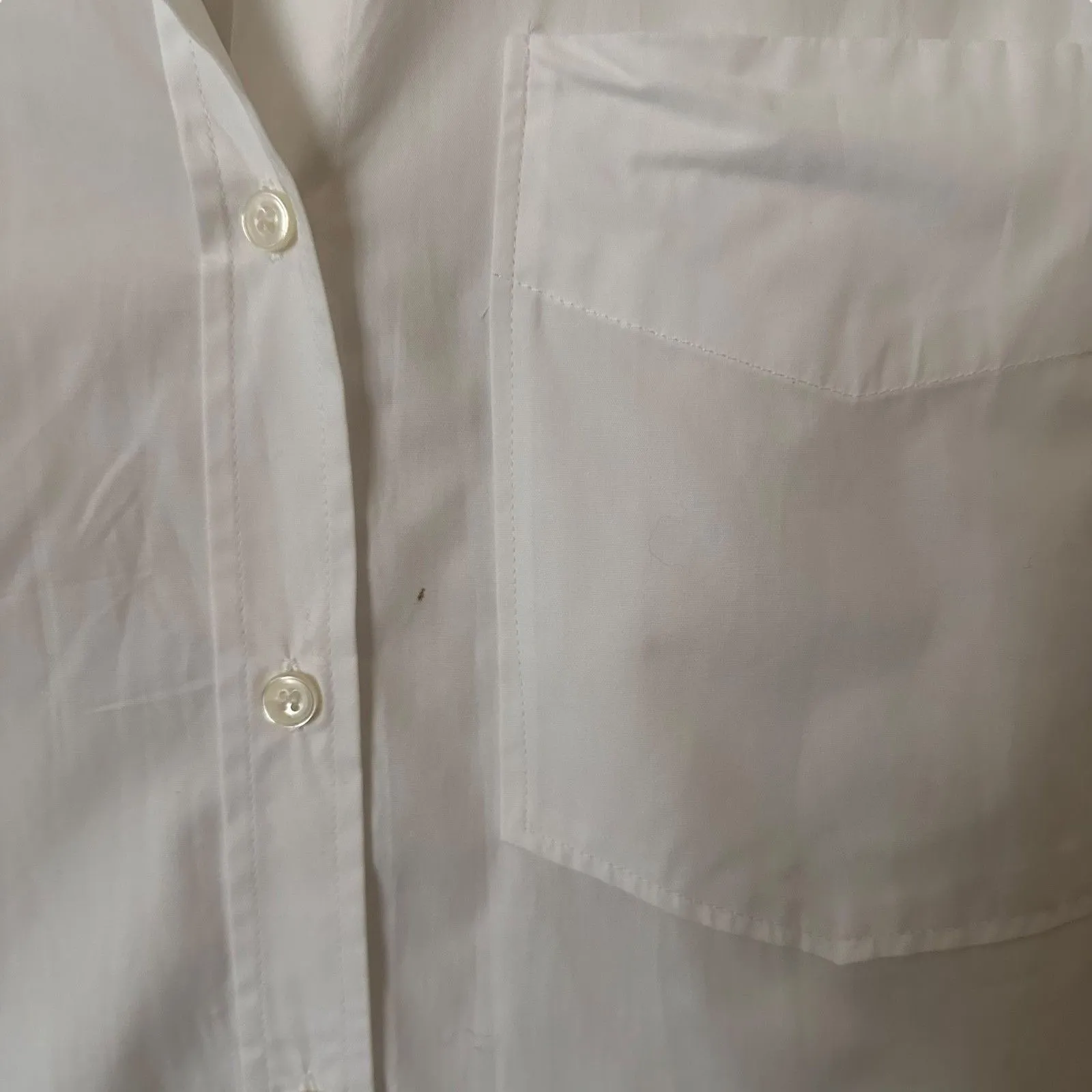 ZARA‎ Oversized Button Down Tunic Dress White Small - Image 5