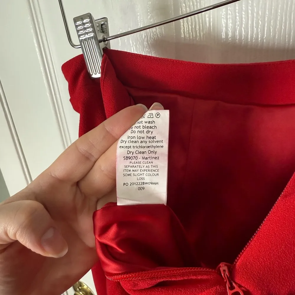 House of CB Martinez Cherry Red Maxi Skirt M - Image 7