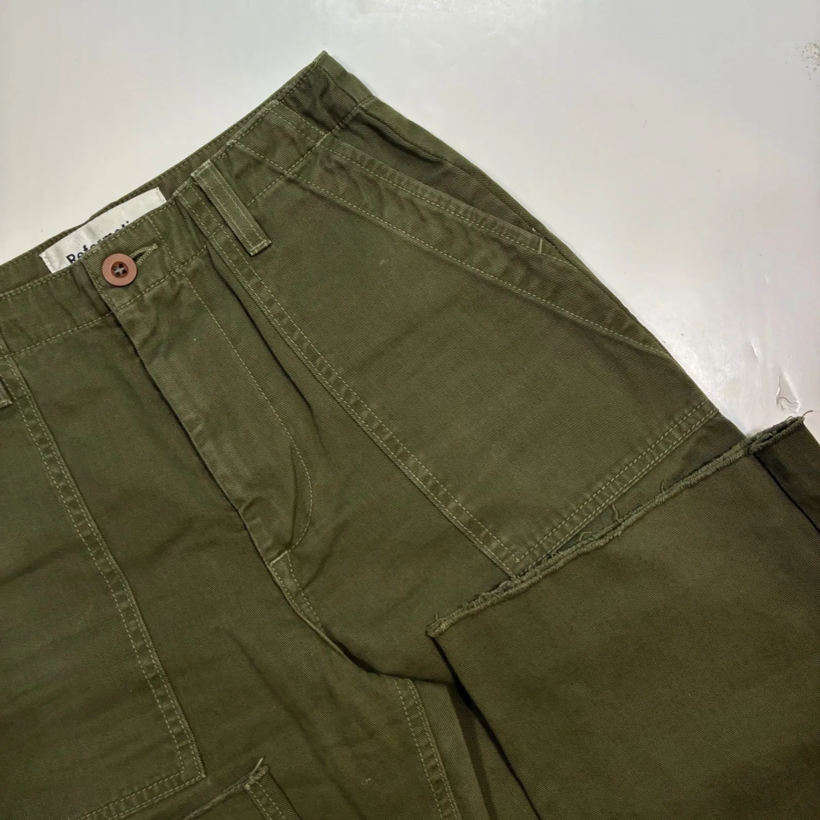 Reformation Utility Ankle Pants Army Green‎ Surplus Fabric High Waist Womens 25 - Image 3
