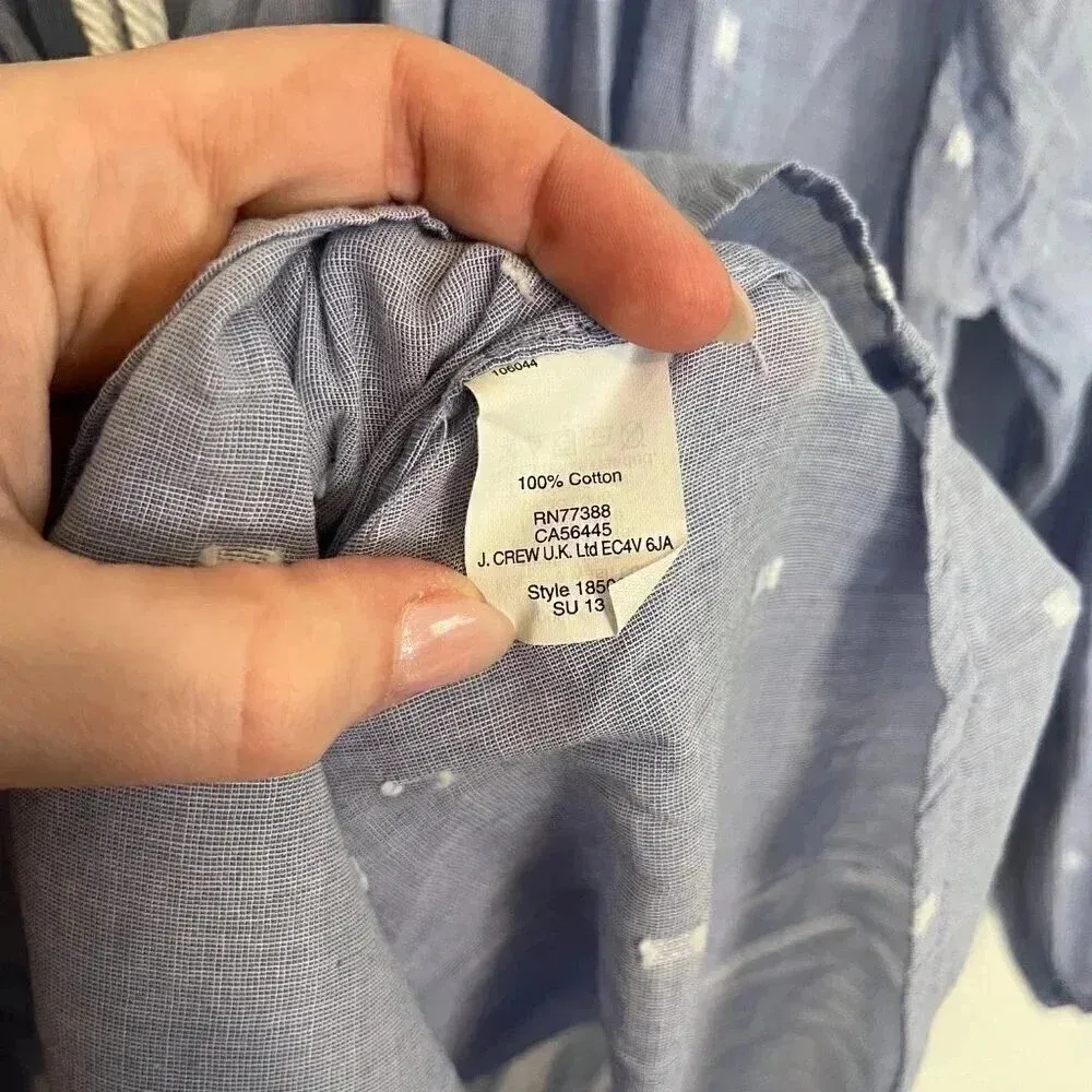 J. Crew Chambray Peasant Blouse - Image 8