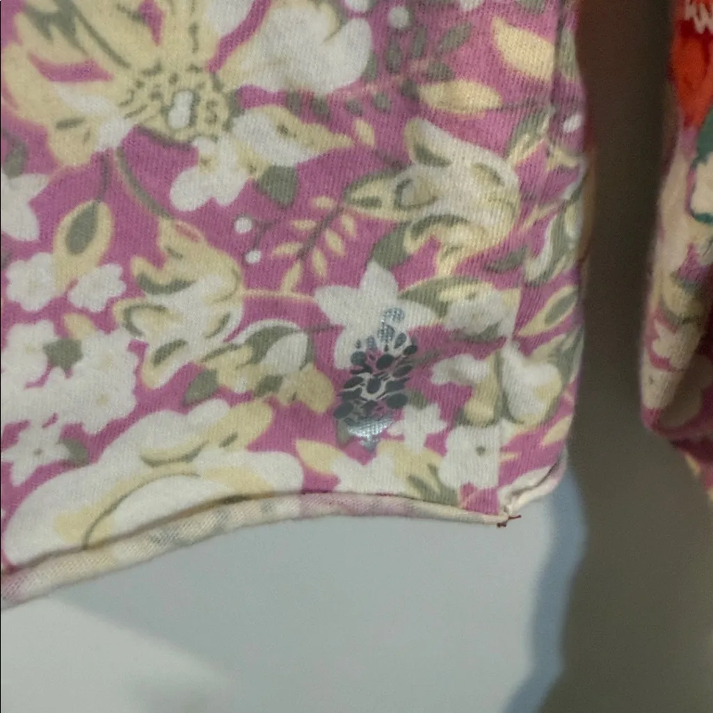 Free People Movement Inspire Floral Printed Layer XS Red - Image 7