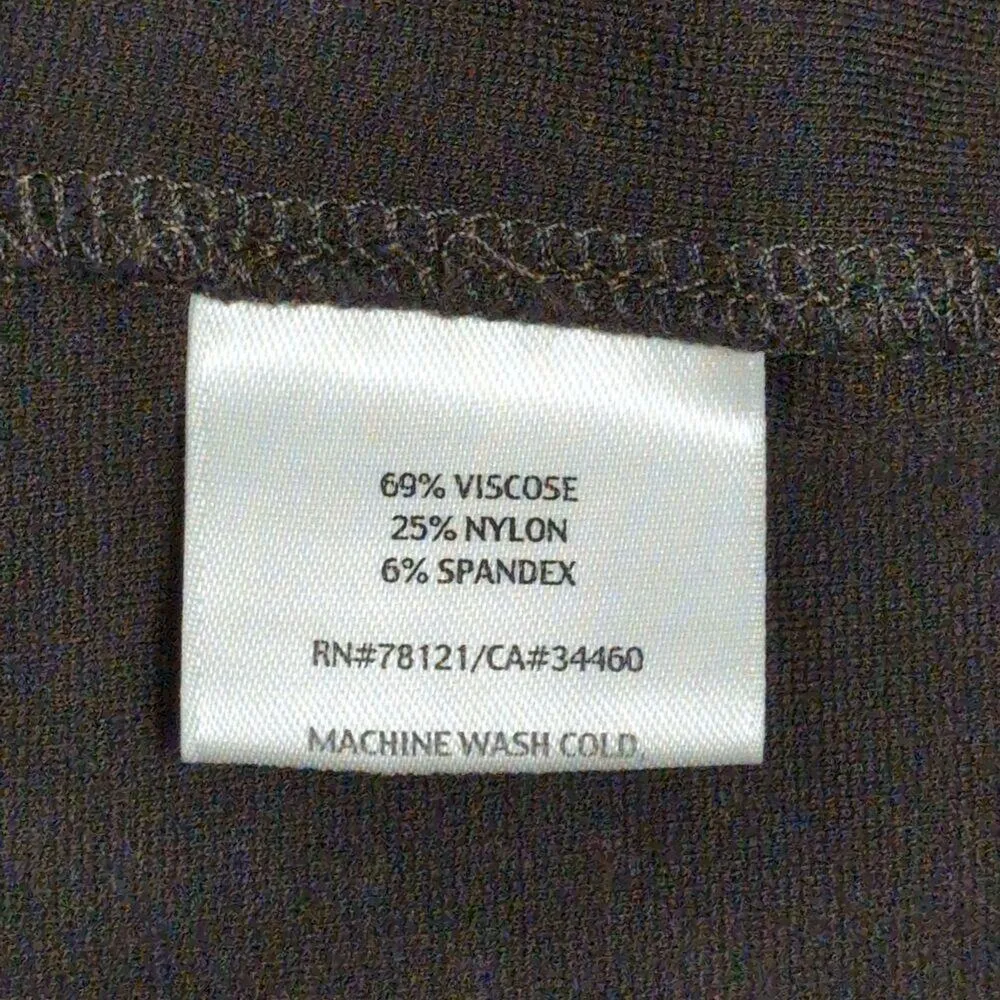 Eileen Fisher Brown A Line Knee Length Viscose Blend Skirt Career Office Size XL - Image 4