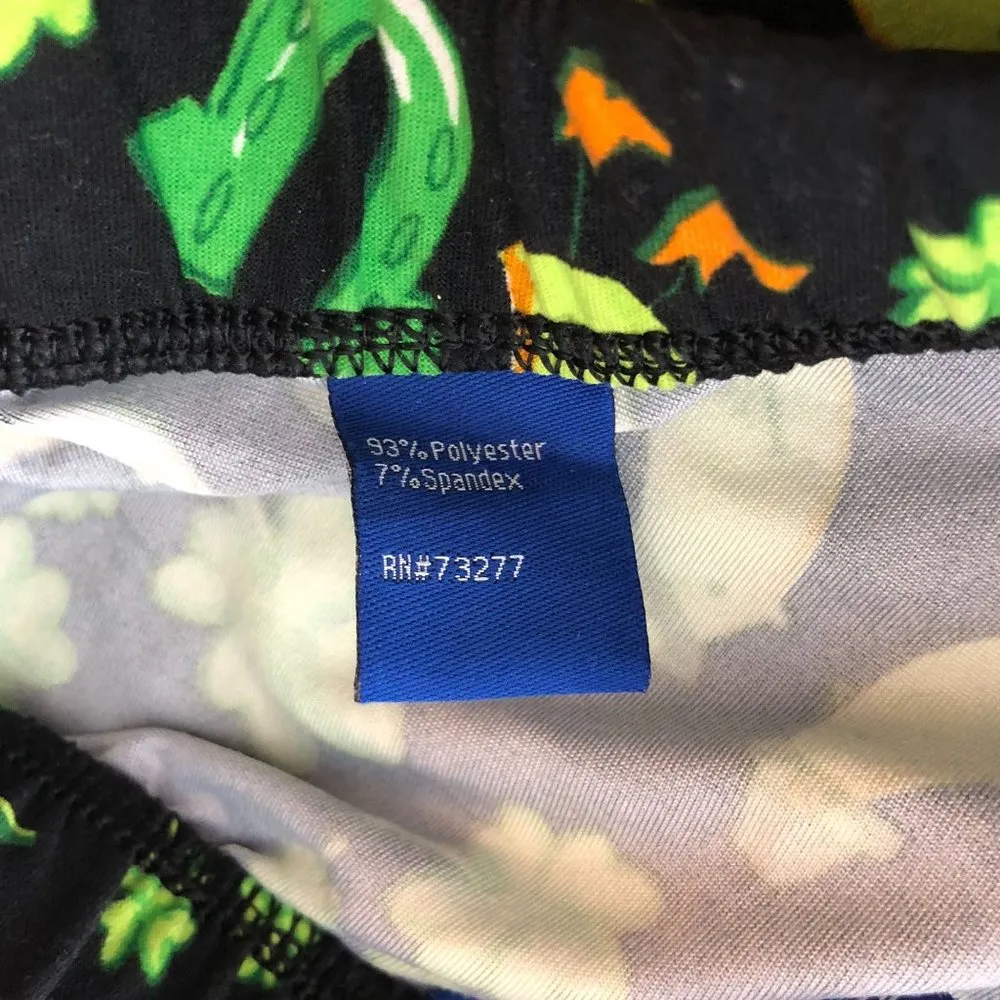 Apt.9 Womens Leggings St Patrick's Day Holiday Novelty Black Green S - Image 4