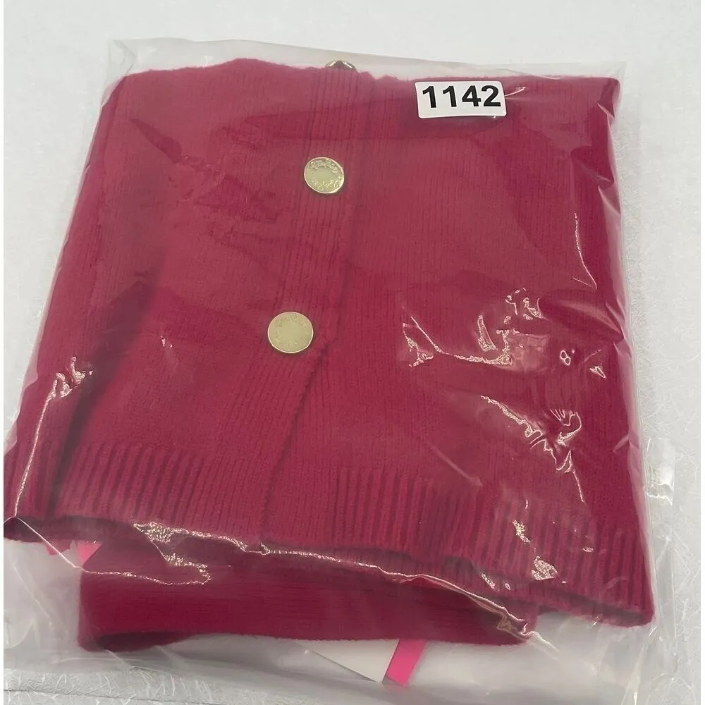 Lilly Pulitzer Knit Skirt Button Detail Embellished‎ Collar Size M #1142 - Image 10