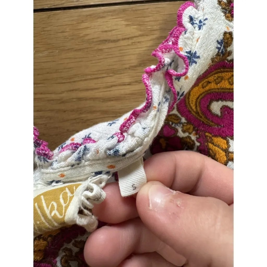 Anthropologie Lilka Maggie Embroidered White Paisley Sleeveless Dress Small Boho - Image 7