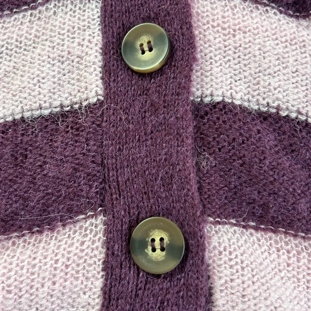 Urban Outfitters worn look distressed Stripe Cardigan Purple Pink Women's  Xs - Image 12