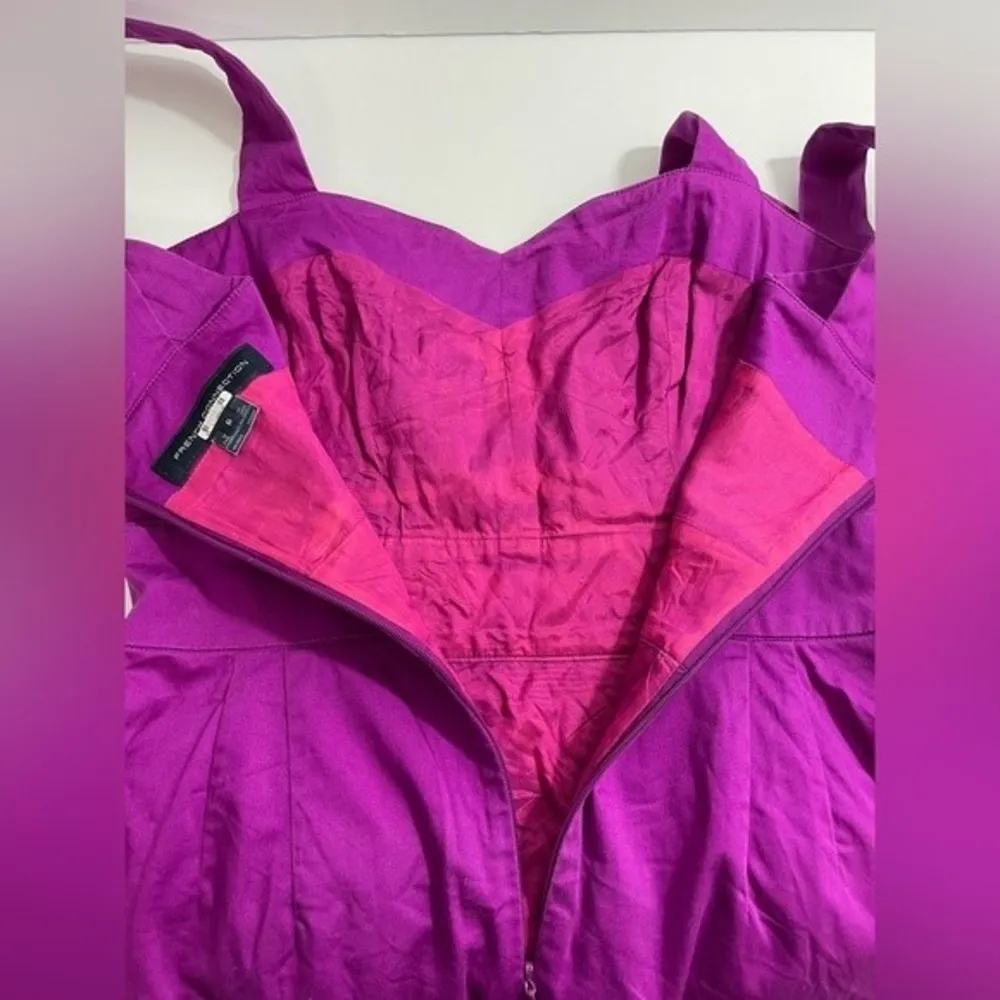 French Connection Purple Pink Violet Sleeveless Mini Dress Size 8 - Image 6