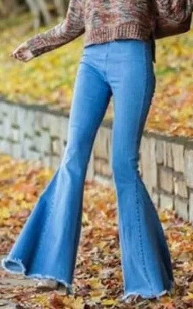 Skylar + Madison Elastic Waist Flare Jeans - Image 8