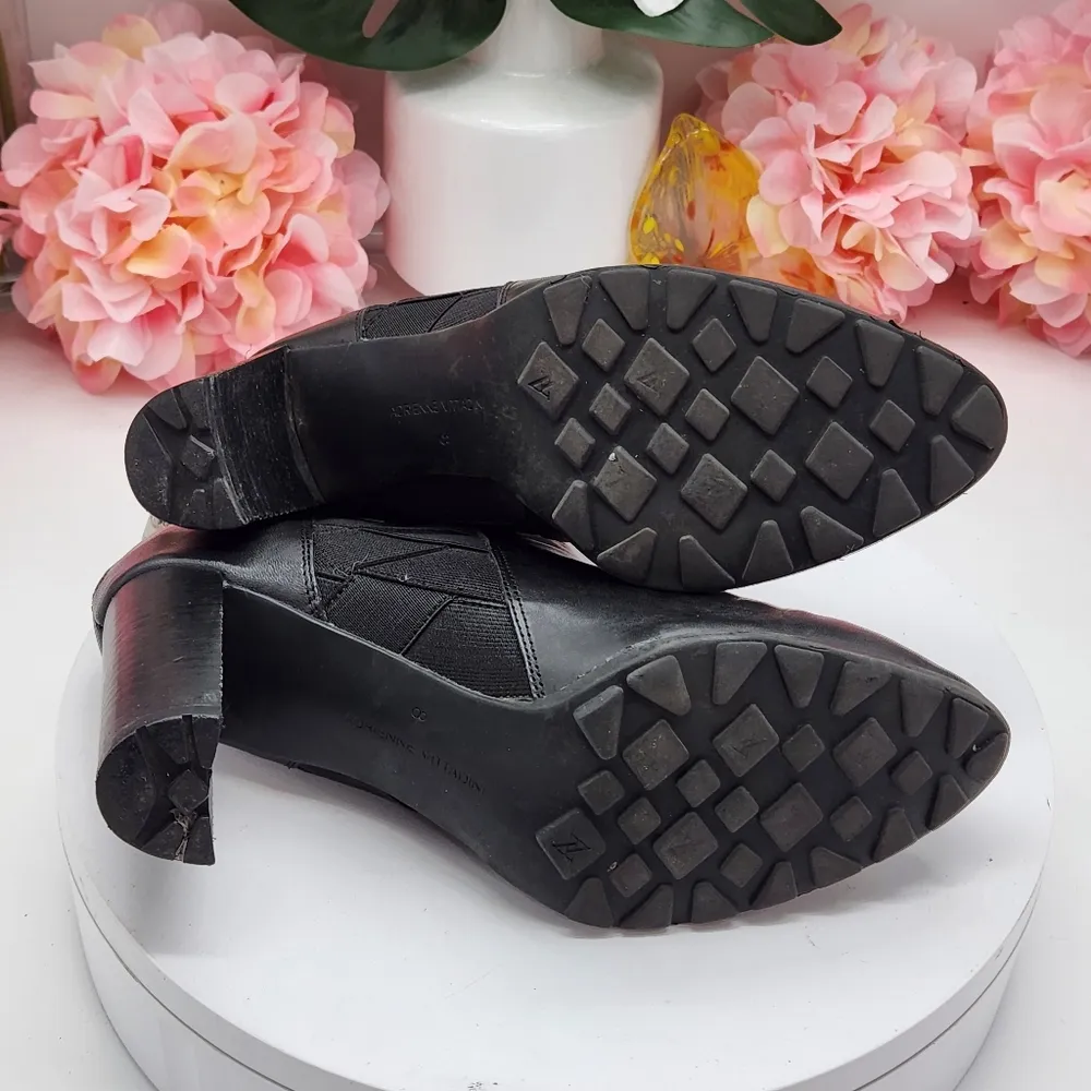 Adrienne Vittadini EUC Trinie Black Boots Women’s Size 8 Chunky Heel Booties. - Image 13