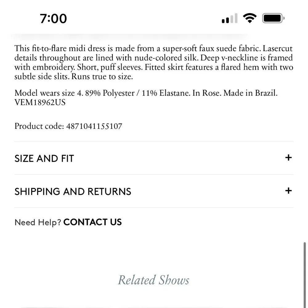 PatBo Faux Suede V Neck Midi Dress Rose Size 8 - Image 4