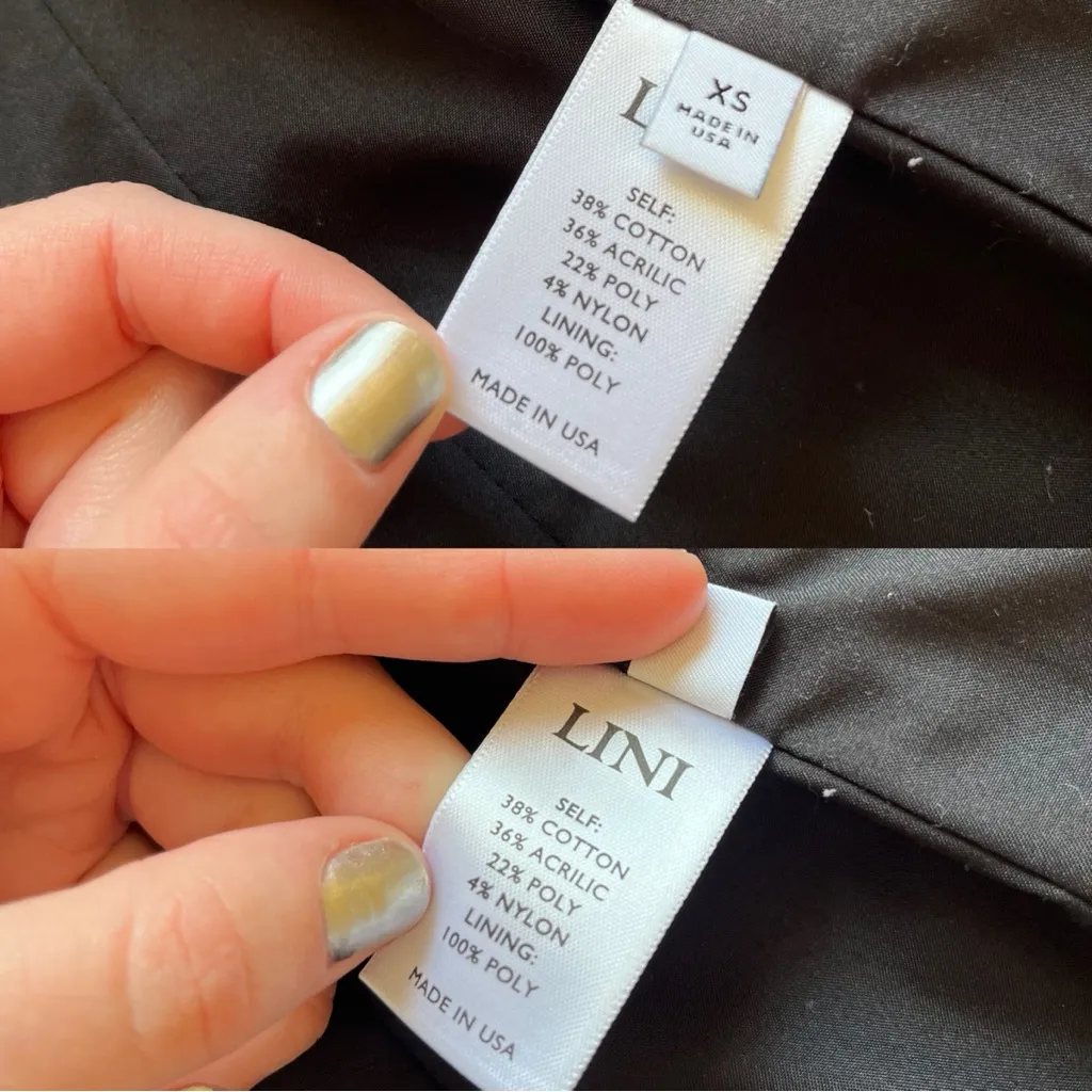 Lini The Evelyn Gray Plaid Long Sleeve Double Breast Blazer Size XS - Image 4