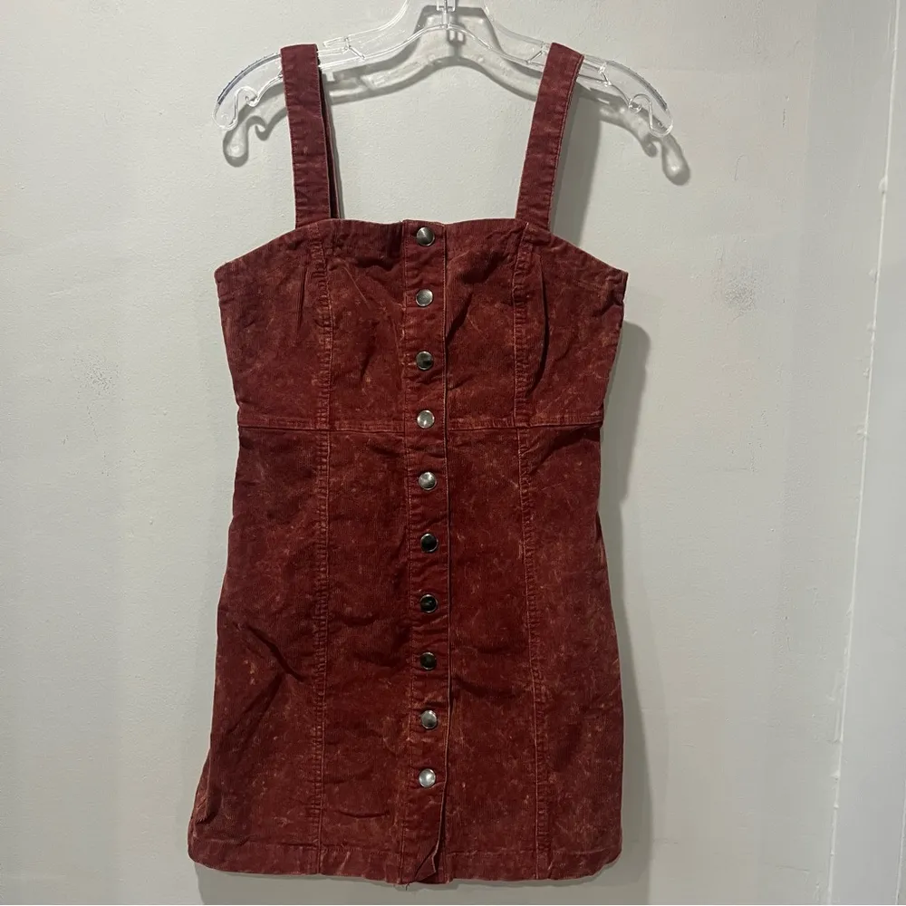 Aéropostale corduroy jumper Dress Brown Size Small Button Up - Image 3