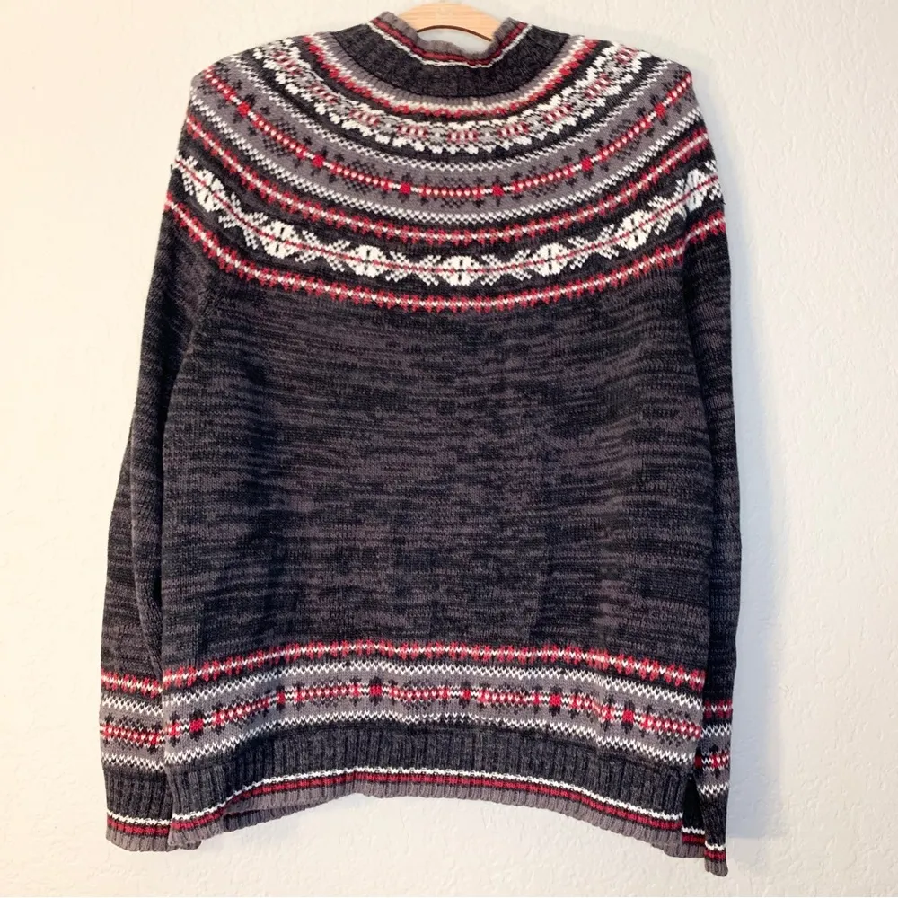 Vintage Fair Isle Sweater Full Zip Size L Size L - Image 2