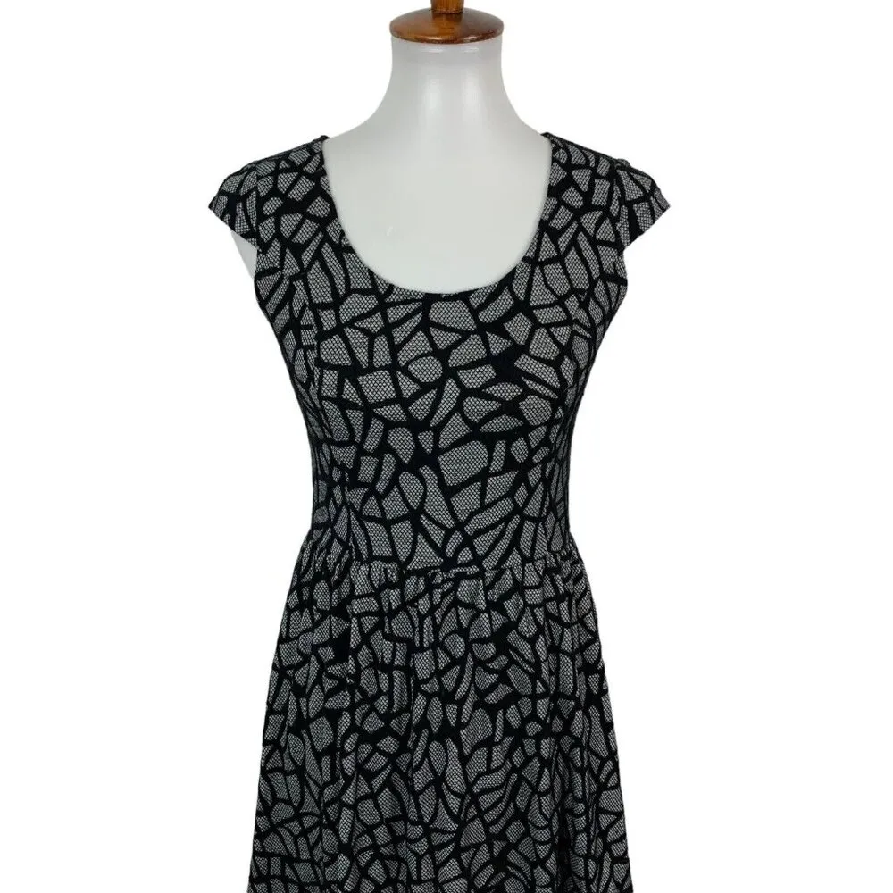 Collective Concepts Black Mesh Overlay Fit And Flare Party Dress XS - Image 2