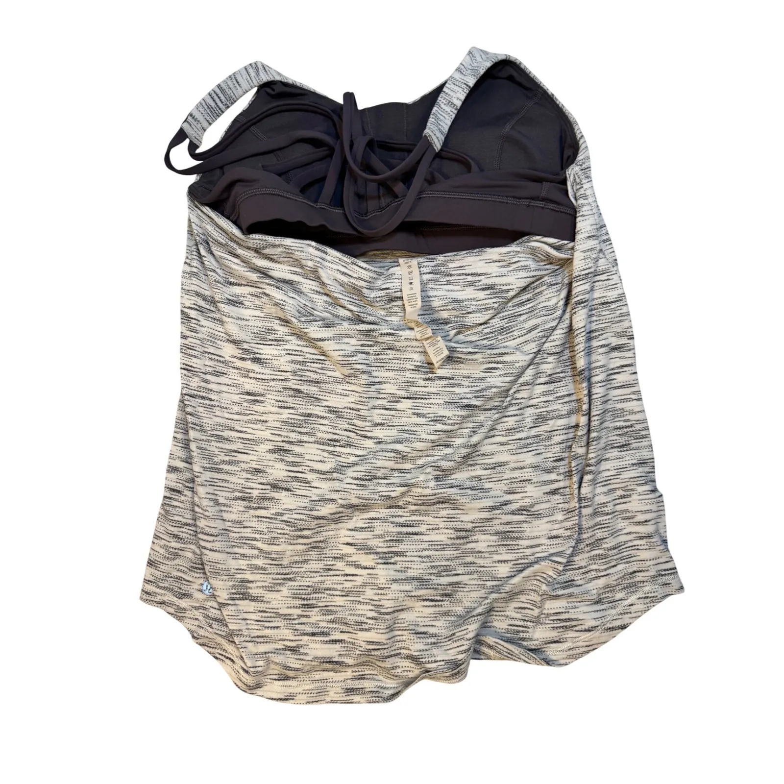 Lululemon Swiftly Tech Bundle,8, Tank+Short Sleeve Tee, White/Black Space Dye - Image 3