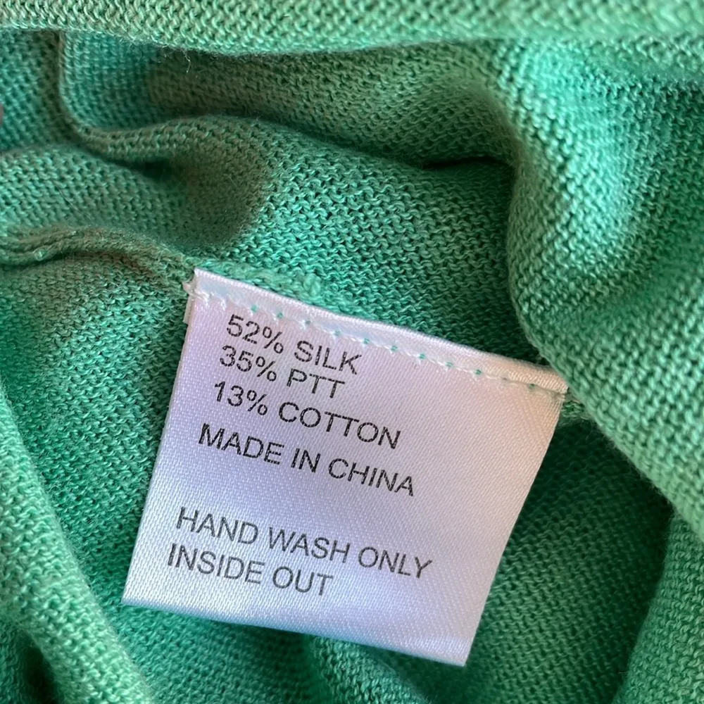 Tracy Negoshian Silk Blend Green Cardigan - Image 7