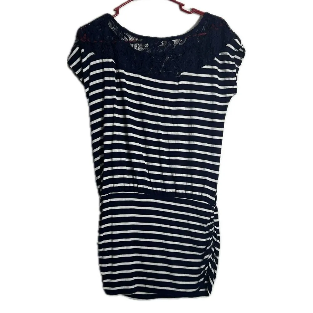 Boston proper striped cap sleeve‎ shirt/tunic women’s size small - Image 6