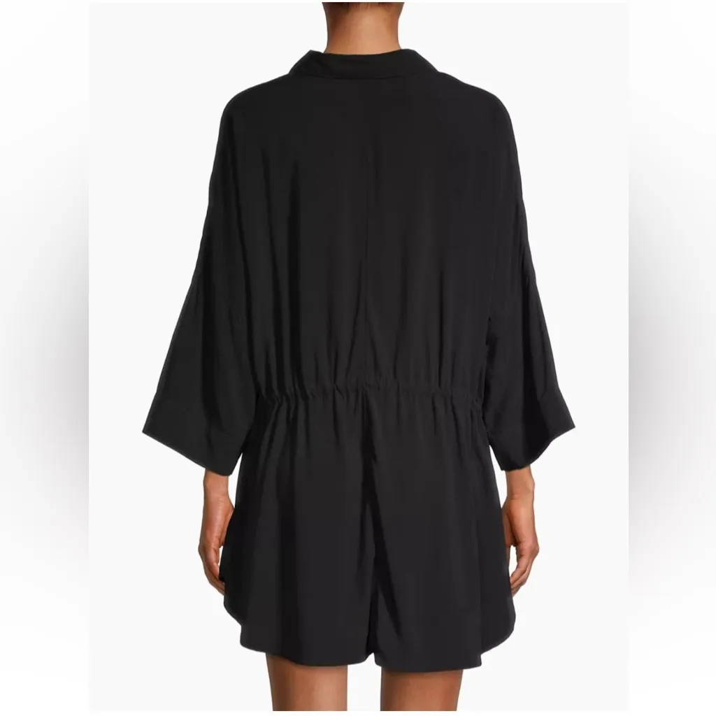 NWT L*SPACE Pacifica Tunic Black Interior Waist Drawstring Waist Boho Size XS/S - Image 2