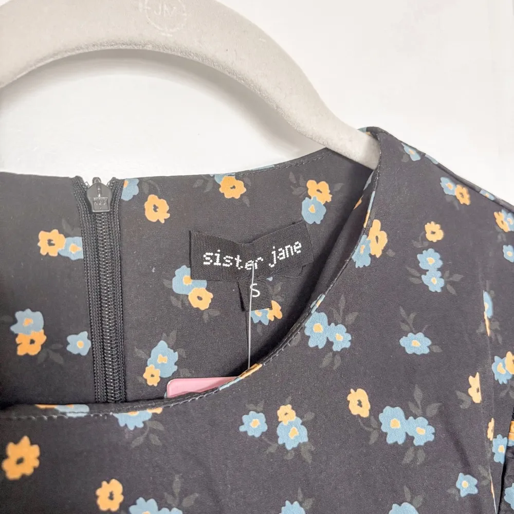 NEW Sister Jane Class Dance Midi Dress Floral Black - Image 5