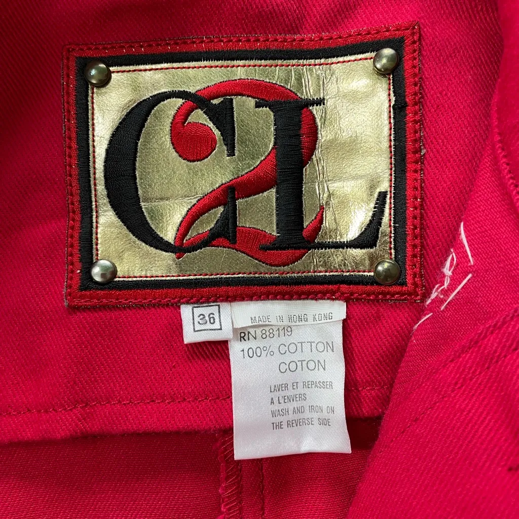 Rare Vintage Christian Llinares Celestial Astrology Dress & Jacket Set Y2K Sz S Red - Image 16