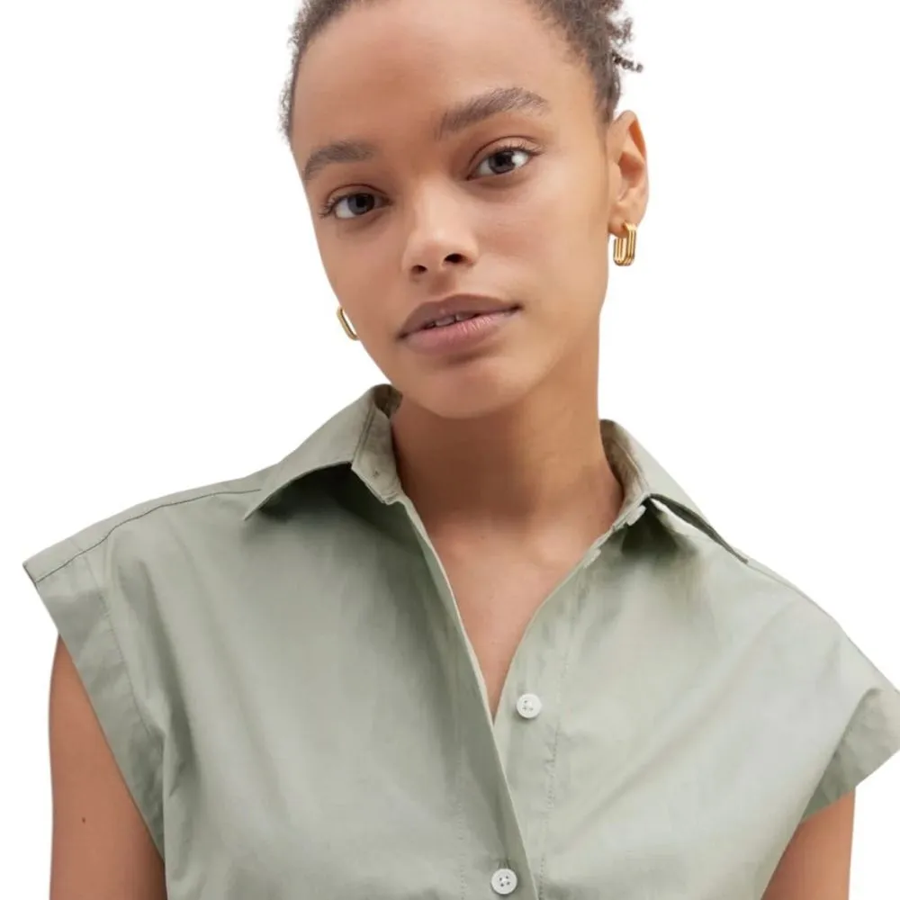 Everlane THE SUPIMA COTTON SHORT-SLEEVE SHIRT DRESS NWT 10 - Image 2
