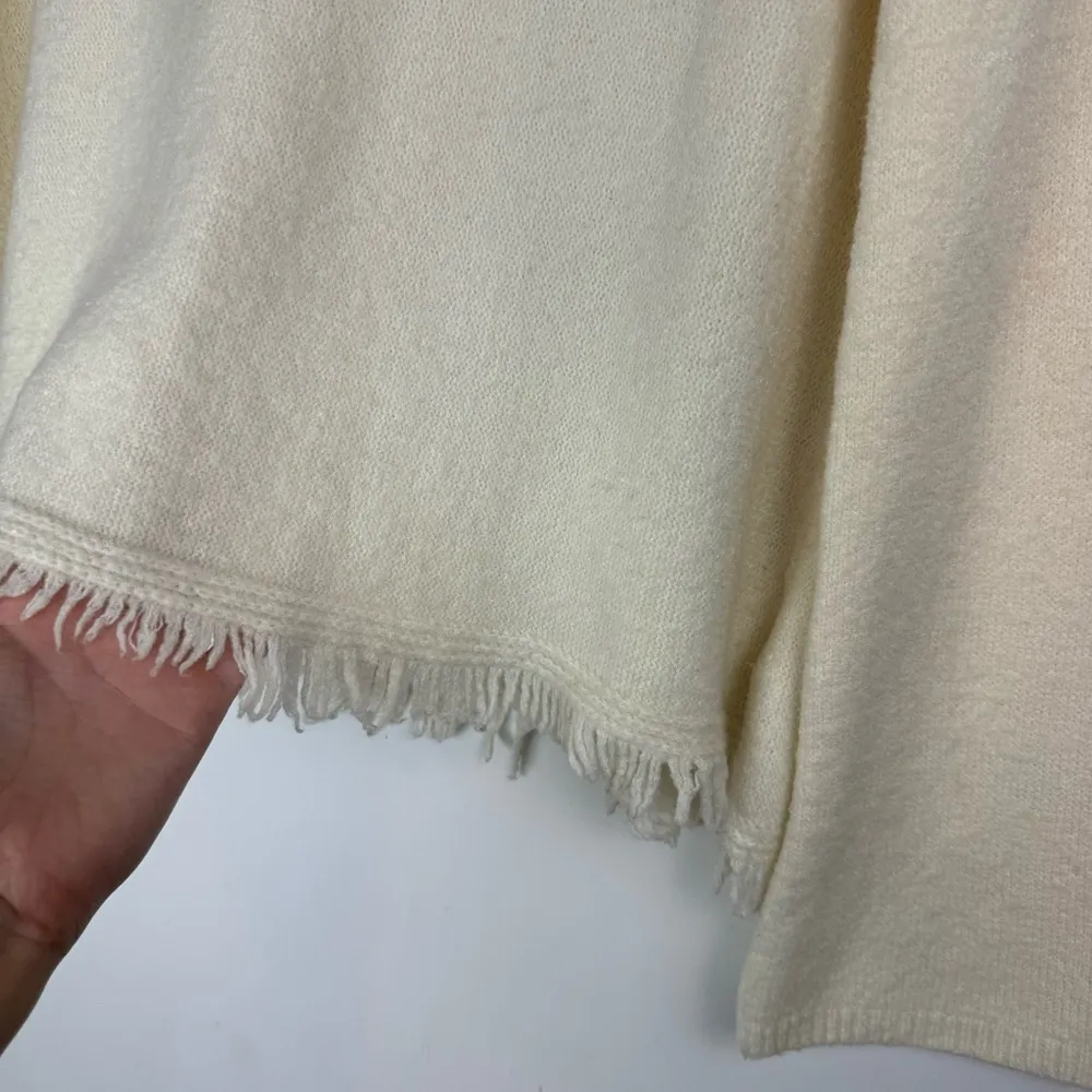 Anthropologie Akemi Kin Wool Alpaca Turtleneck Sweater Sz Small Fringe Trim - Image 8