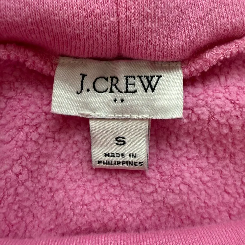 J.Crew Pink Funnelneck Sweatshirt in Cloudspun Fleece Relaxed Fit, Size Small‎ - Image 4