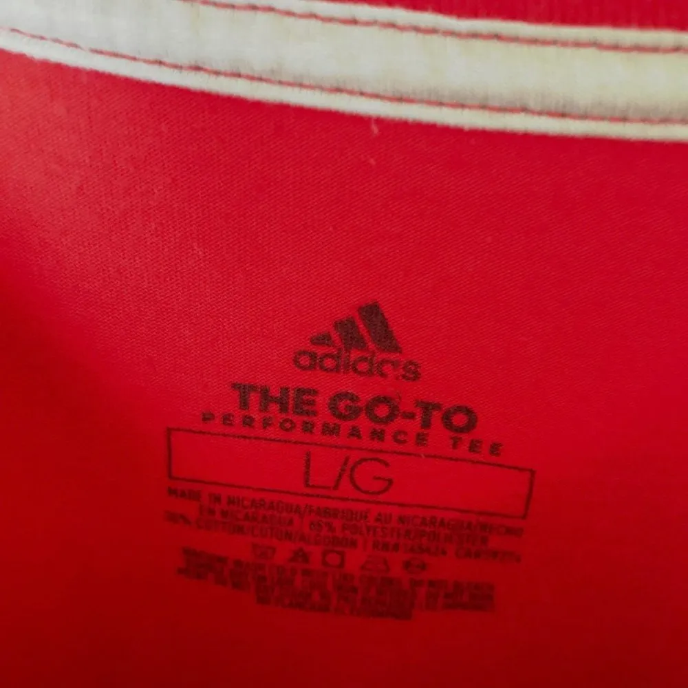 Adidas T Shirt Go To Performance Tee Graphic Short Sleeve Cotton Solid Logo L - Image 3