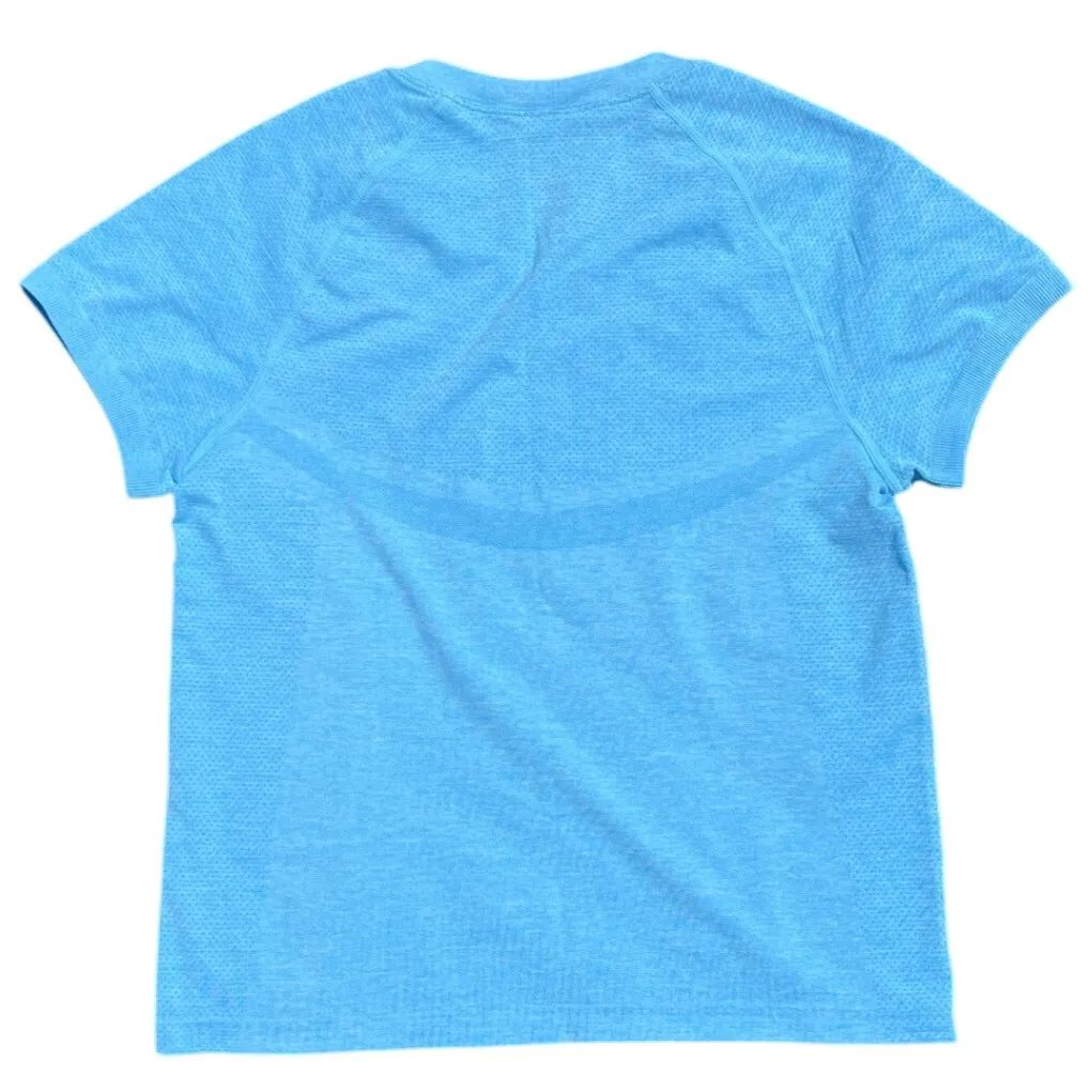 Move Theology Short Sleeve Workout Shirt‎ Sky Blue Medium Running Yoga Gym NWOT - Image 2