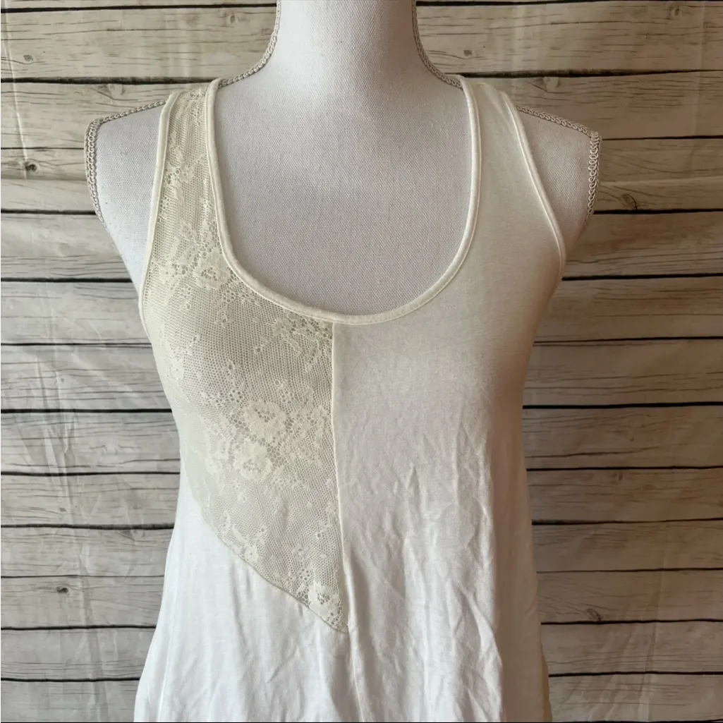 Robin K Chic Ivory Lace Women's Tank Top Size Medium White - Image 4