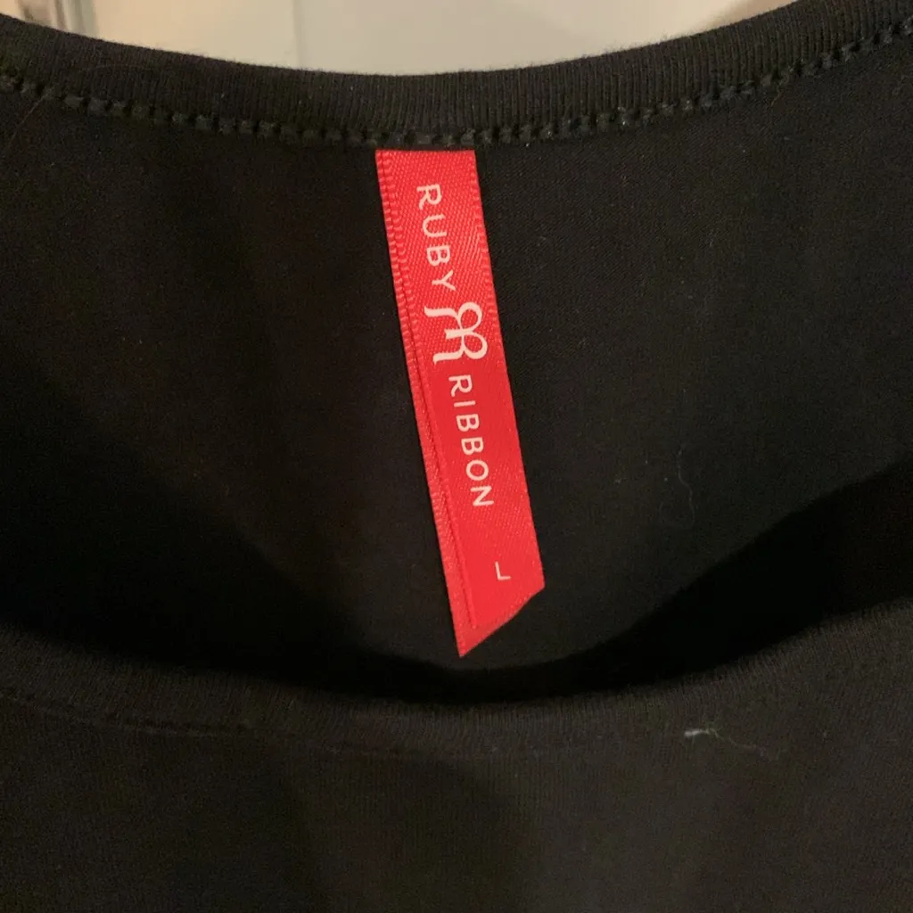 EUC Ruby Ribbon tank with bottom edged in lace Black Size L - Image 3