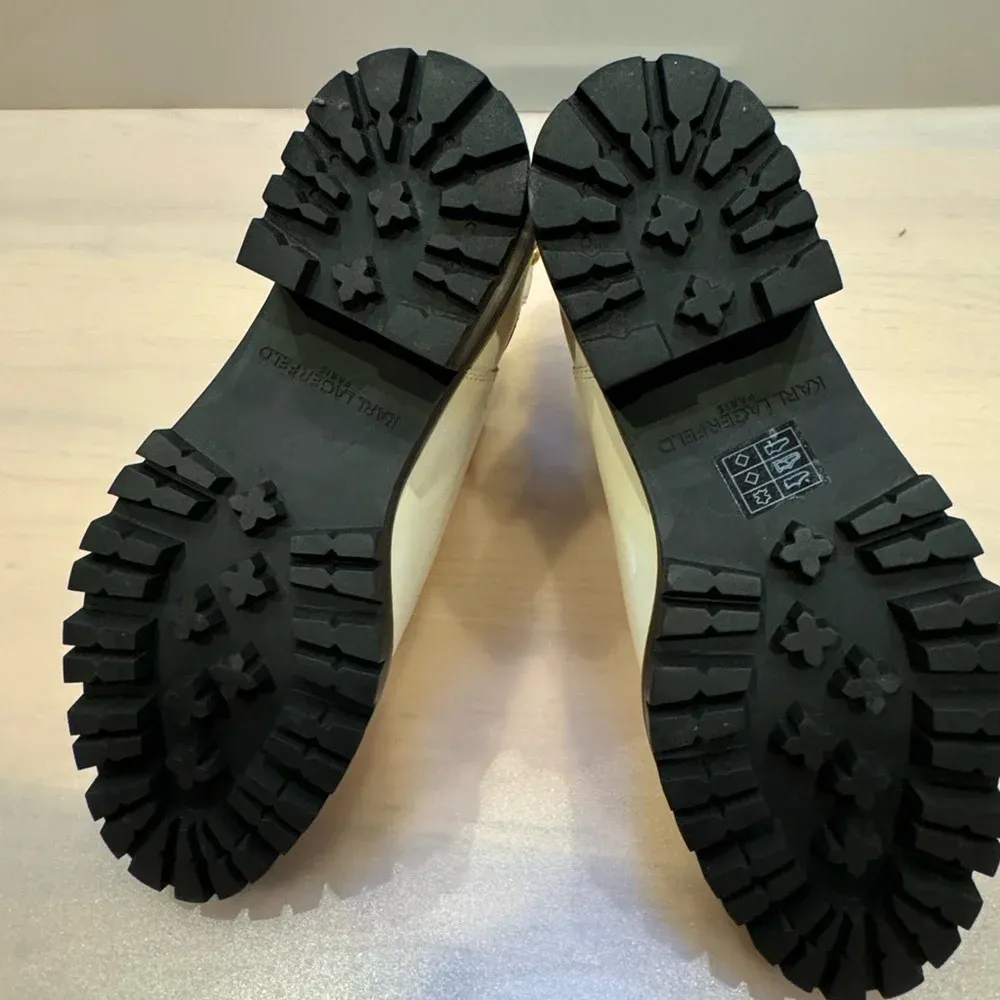 Karl Lagerfeld Paris Porshay Lug Sole Chelsea Ankle Boots Bone Women’s Sz 8 New - Image 5