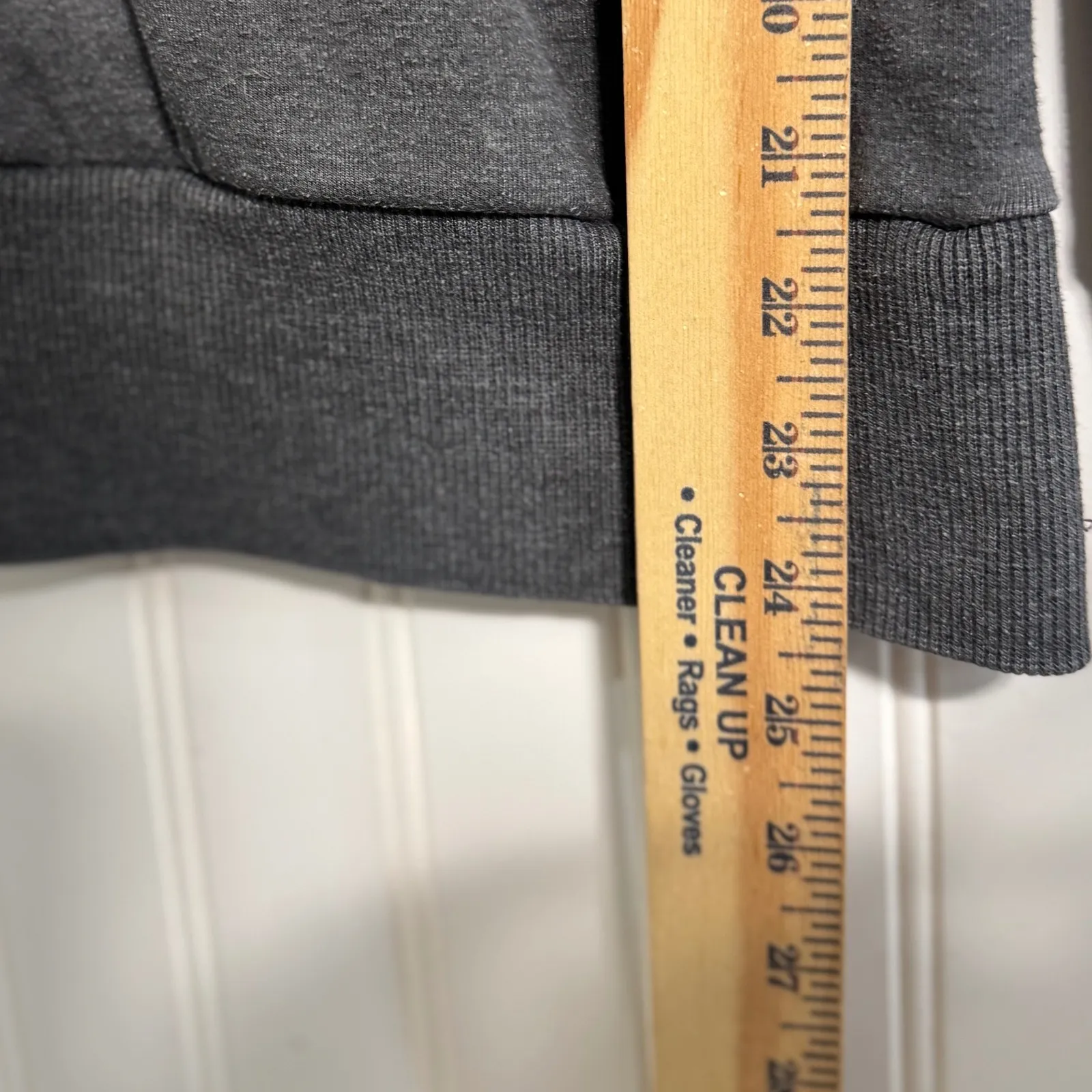 Banana Republic Medium Gray Cotton Blend Shawl Collar Pullover Quiet Luxury - Image 6