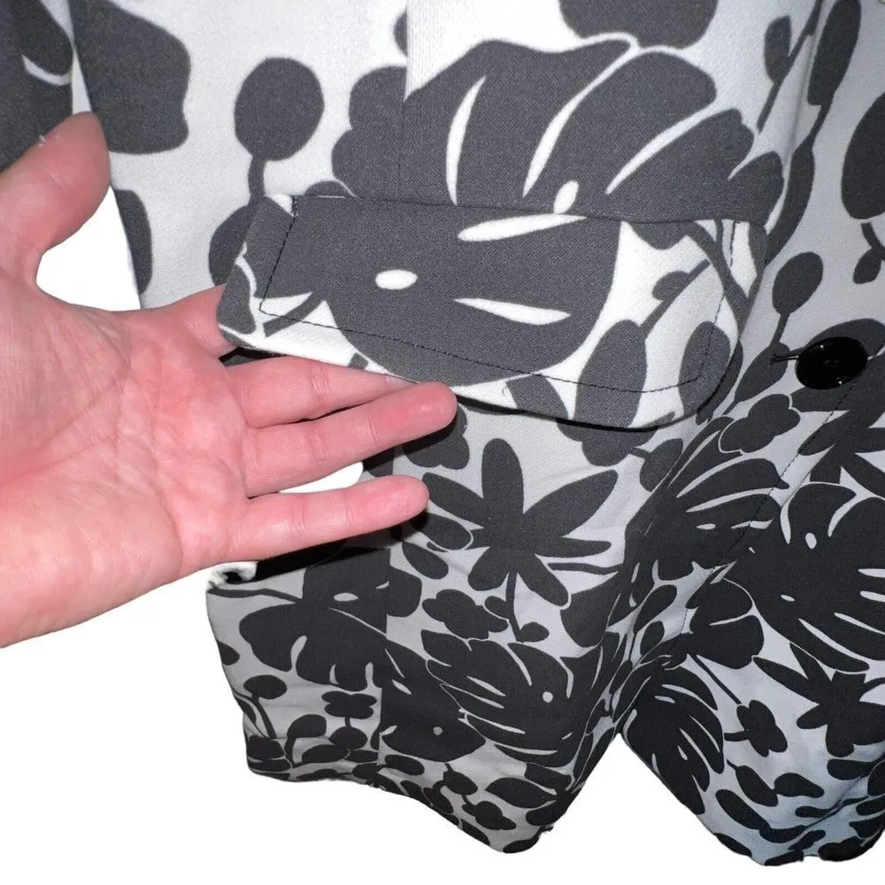 Kate Spade New York Women's Cream/Black‎ Monstera Grove Trench Coat Women Large - Image 4